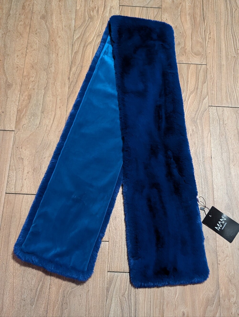 Royal Blue Faux Fur Scarf